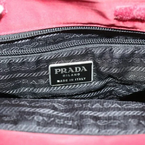 PRADA Hand Bag Nylon Red Auth ar11518 - Picture 11 of 16